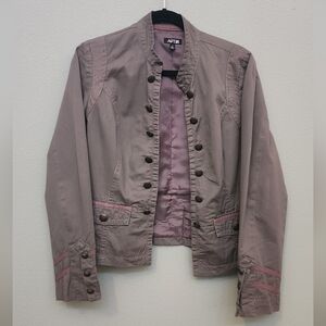 Apt. 9 Mauve Military-Style Button Jacket